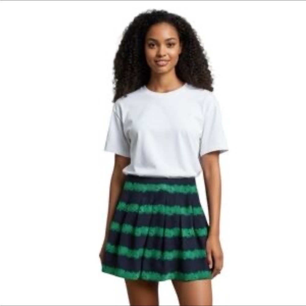 J. Crew 100% Silk Pleated Mini Skirt Size 00
